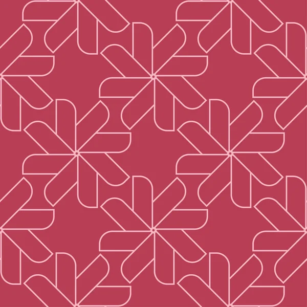 Kırmızı ve soluk pembe geometrik süsleme. Web, Tekstil ve duvar kağıtları için seamless modeli