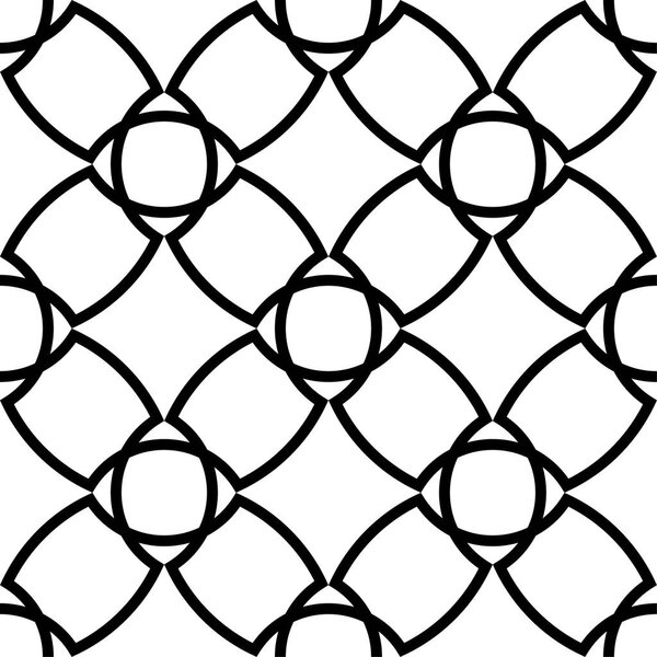 White and black geometric ornament. Seamless pattern for web, textile and wallpapers