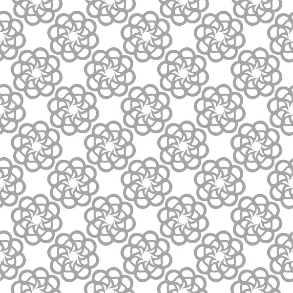 Beyaz arka plan üzerine açık gri çiçek süsleme. Tekstil ve duvar kağıtları için seamless modeli