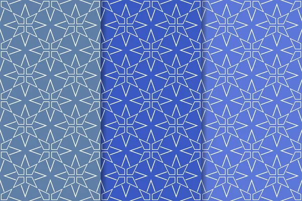 Web, Tekstil ve duvar kağıtları için dikey Dikişsiz desen mavi geometrik dizi
