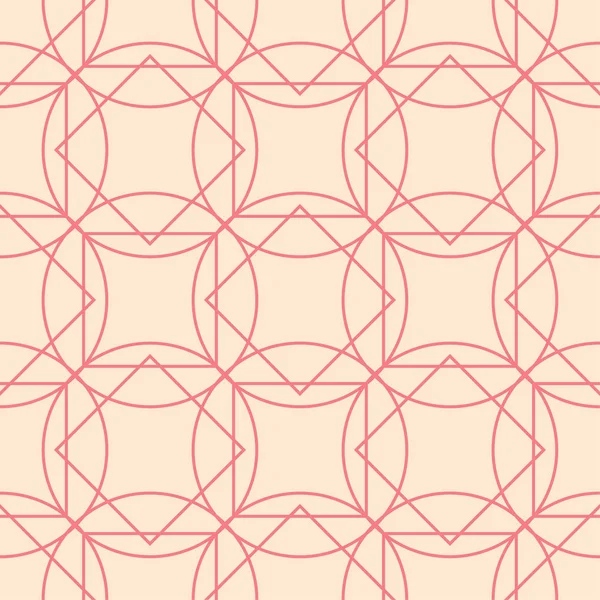 Kırmızı ve bej geometrik süsleme. Web, Tekstil ve duvar kağıtları için seamless modeli