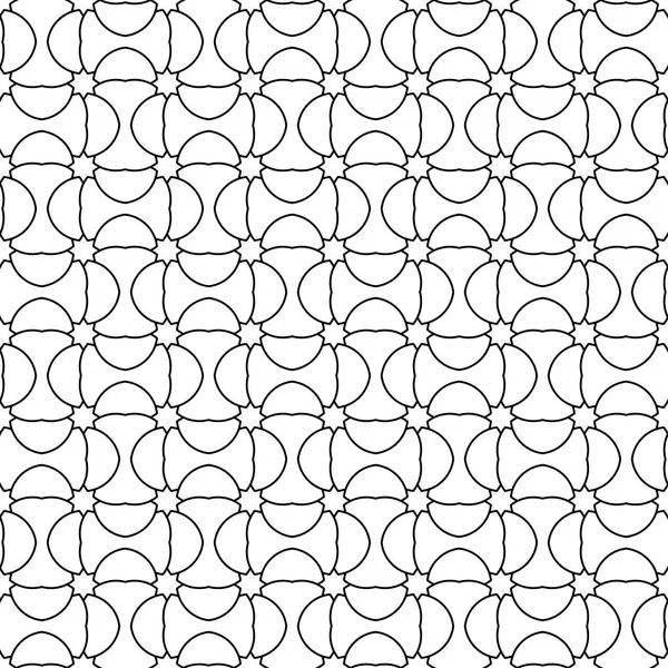 Černý Geometrický Ornament Bílém Pozadí Vzor Bezešvé Pro Web Textil — Stockový vektor