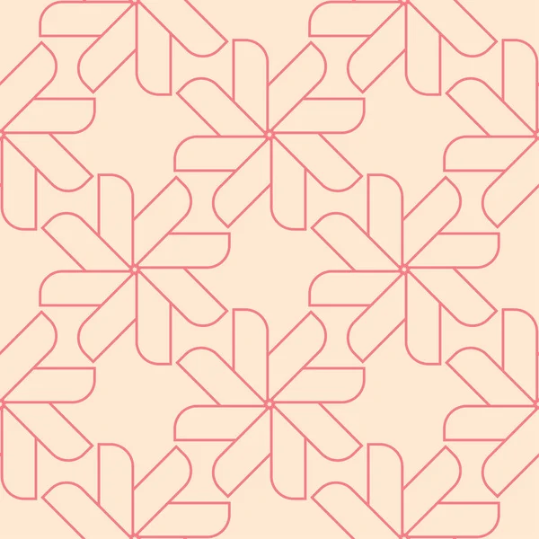 Kırmızı ve bej geometrik süsleme. Web, Tekstil ve duvar kağıtları için seamless modeli