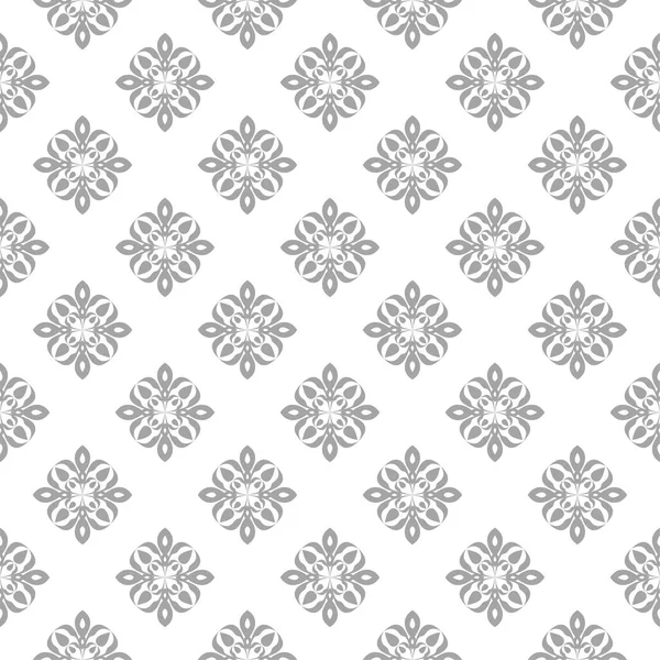 Beyaz arka plan üzerine açık gri çiçek süsleme. Tekstil ve duvar kağıtları için seamless modeli