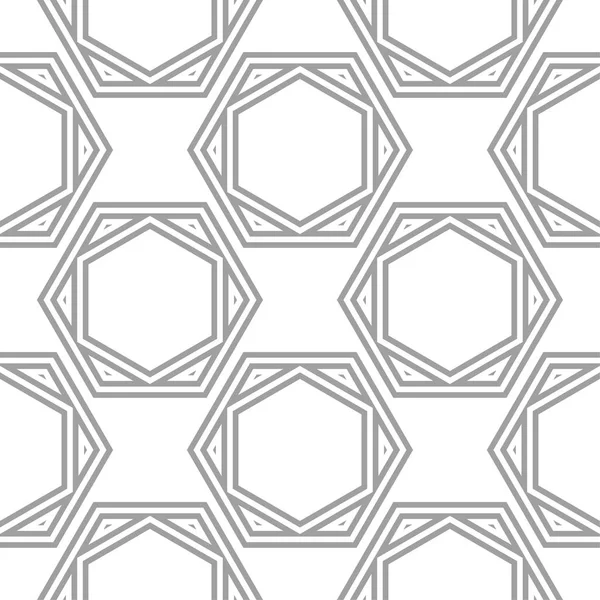 Ornamento Geométrico Cinza Claro Padrão Sem Costura Para Web Têxteis — Vetor de Stock