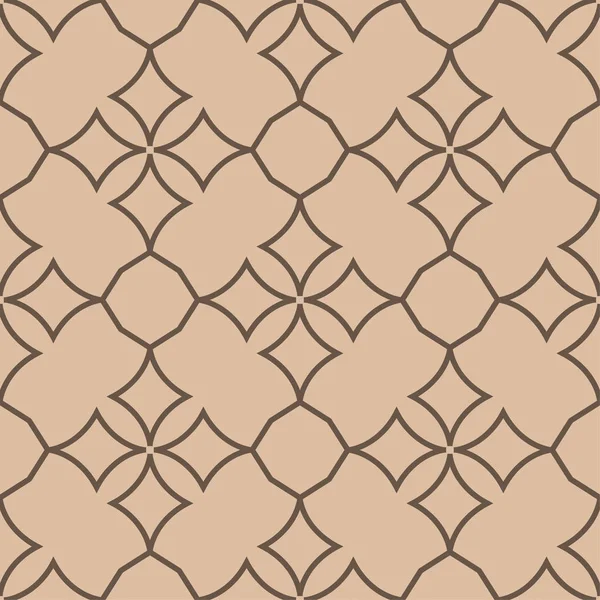 Beige Brown Geometric Ornament Seamless Pattern Web Textile Wallpapers — Stock Vector