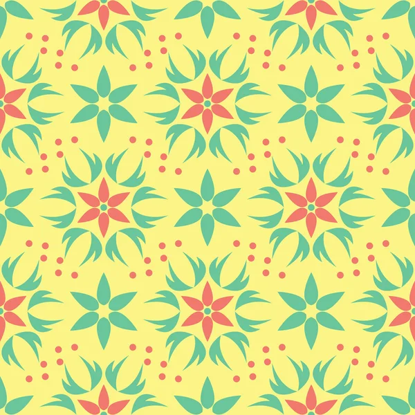 Çiçek seamless modeli. Arka plan duvar kağıtları, Tekstil ve kumaş için pembe ve yeşil çiçek öğeleri ile parlak renkli