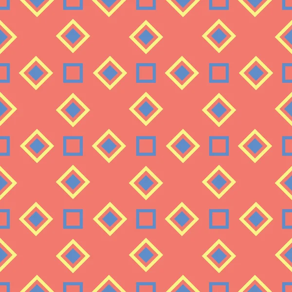 Turuncu seamless modeli. Parlak geometrik arka plan duvar kağıtları ve Tekstil için mavi ve sarı tasarımı ile