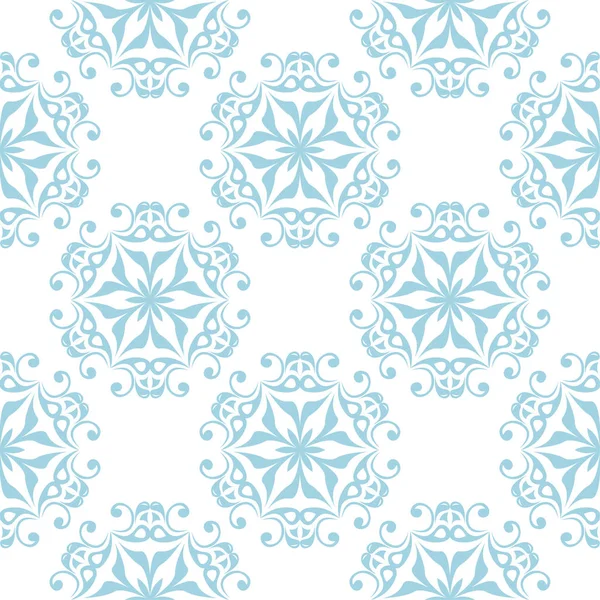 Beyaz zemin üzerine mavi çiçek seamless modeli. Tekstil ve duvar kağıtları için sorunsuz tasarım