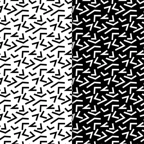 Siyah ve beyaz geometrik yazdırır. Web, Tekstil ve duvar kağıtları için dikişsiz desen seti