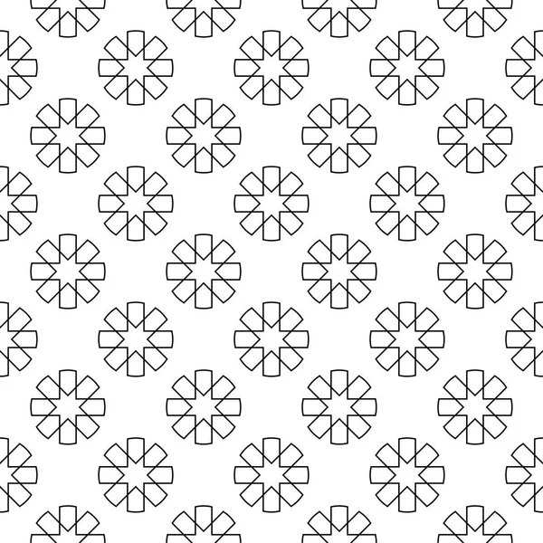 Beyaz arka planda siyah geometrik yazdır. Web, Tekstil ve duvar kağıtları için seamless modeli