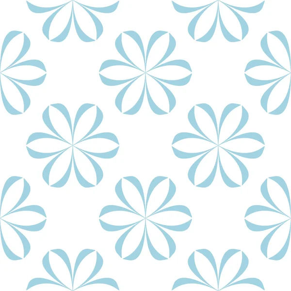 Beyaz zemin üzerine mavi çiçek süsleme. Tekstil ve duvar kağıtları için seamless modeli