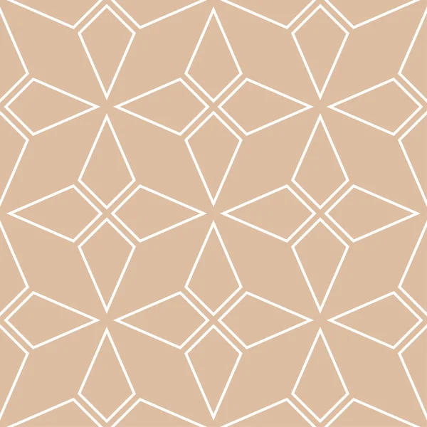 Geometrisches Ornament Nahtloses Muster Beige Und Weiß Für Web Textilien — Stockvektor