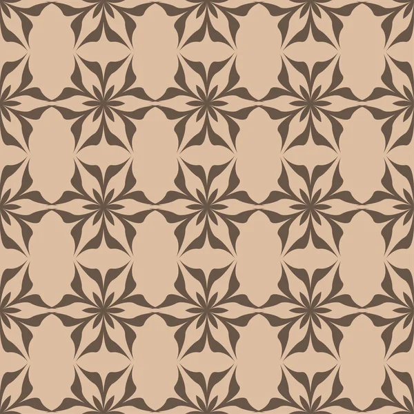 Bej renkli arka plan üzerinde kahverengi çiçek süs tasarım. Tekstil ve duvar kağıtları için seamless modeli