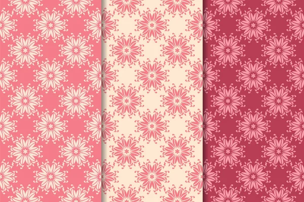 Kiraz kırmızı çiçekli süs tasarımlar. Duvar kağıtları ve kumaşlar için dikey Dikişsiz desen