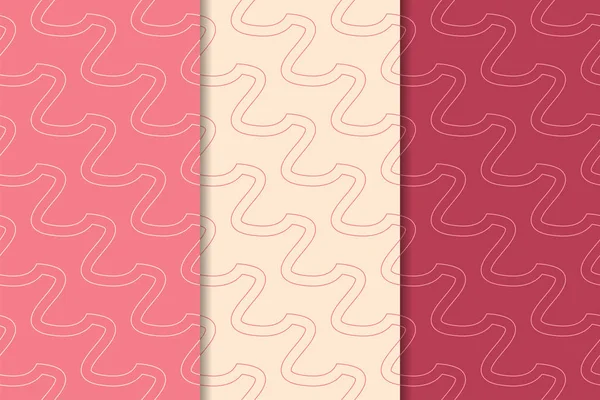 Kiraz kırmızı geometrik yazdırır. Web, Tekstil ve duvar kağıtları için dikey Dikişsiz desen seti