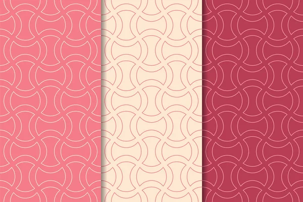 Web, Tekstil ve duvar kağıtları için dikey Dikişsiz desen kiraz kırmızı geometrik dizi