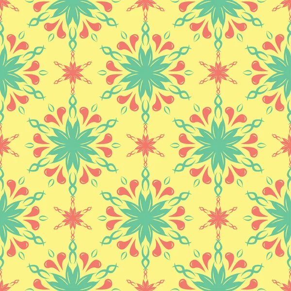 Çok sorunsuz çiçek arka plan renkli. Pembe mavi yeşil ve sarı desen Tekstil ve duvar kağıtları için