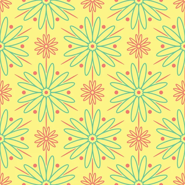 Çok sorunsuz çiçek arka plan renkli. Pembe mavi yeşil ve sarı desen Tekstil ve duvar kağıtları için