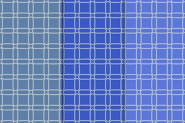 Mavi geometrik süsler. Web, Tekstil ve duvar kağıtları için dikey Dikişsiz desen seti