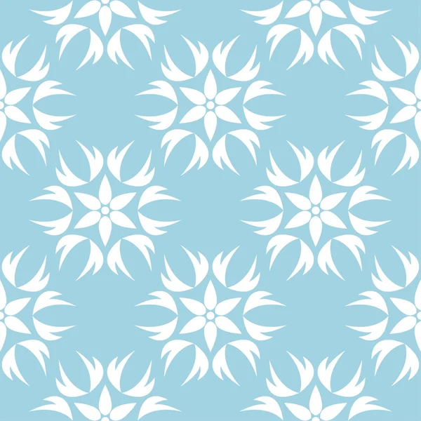 Ornement Floral Bleu Blanc Modèle Sans Couture Pour Textile Les — Image vectorielle