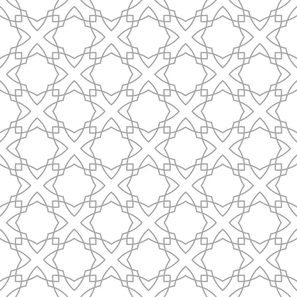 Серый Геометрический Орнамент Белом Фоне Бесшовный Узор Веб Текстиля Обоев — стоковый вектор
