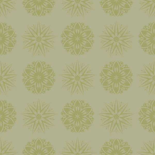 Zeytin yeşili çiçek süsleme. Tekstil ve duvar kağıtları için seamless modeli