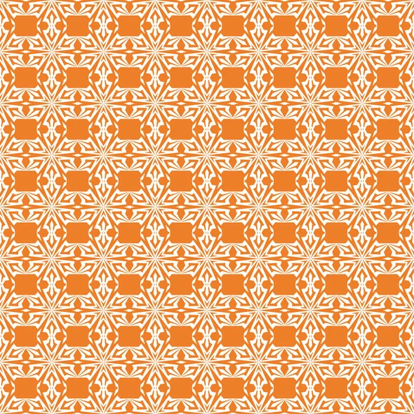 White Floral Ornament Orange Background Seamless Pattern Textile Wallpapers — Stock Vector