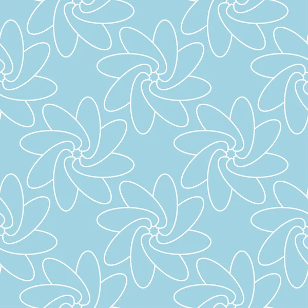 Mavi zemin üzerine beyaz çiçek süsleme. Tekstil ve duvar kağıtları için seamless modeli