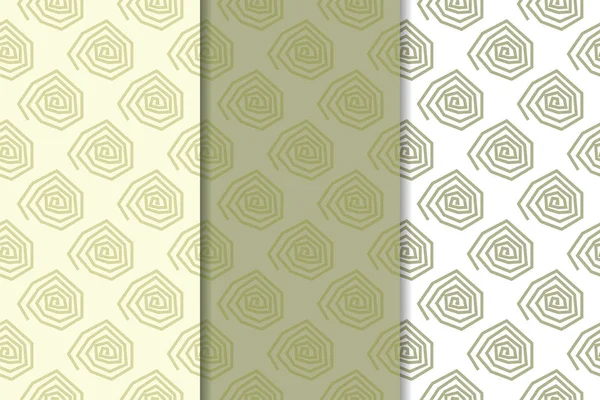 Web, Tekstil ve duvar kağıtları için dikey Dikişsiz desen zeytin yeşil ve beyaz geometrik dizi