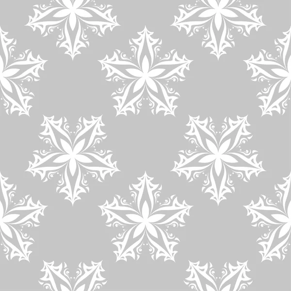 Gri ve beyaz çiçek süsleme. Tekstil ve duvar kağıtları için seamless modeli