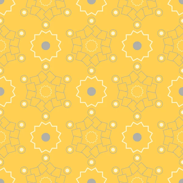 Sarı geometrik arka plan. Parlak Dikişsiz desen duvar kağıtları, Tekstil ve kumaş için