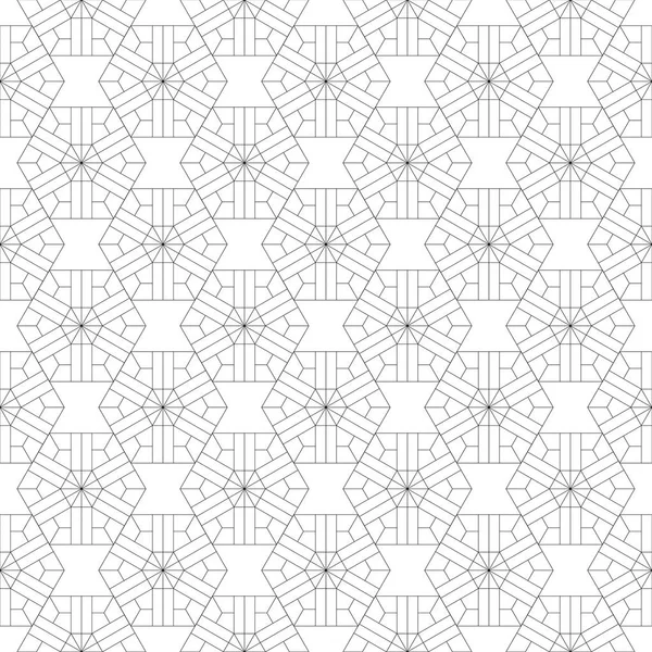 Beyaz arka planda siyah geometrik tasarım. Web, Tekstil ve duvar kağıtları için seamless modeli