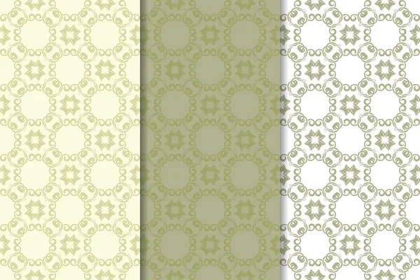 Zeytin yeşili çiçek sorunsuz süsler. Tekstil ve duvar kağıtları için dikey desenleri