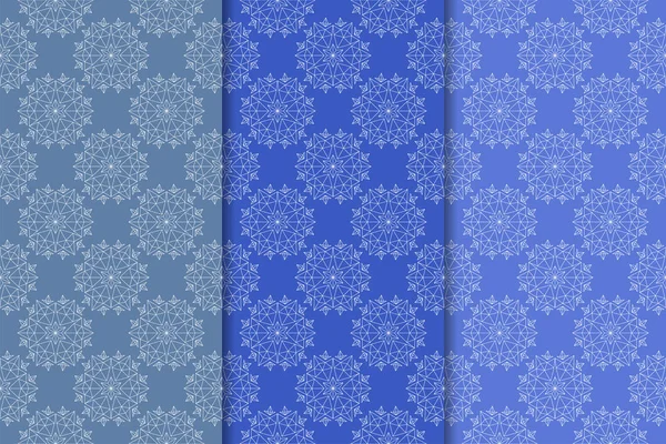 Çiçek süsler kümesi. Mavi dikey Dikişsiz desen. Duvar kağıdı arka plan