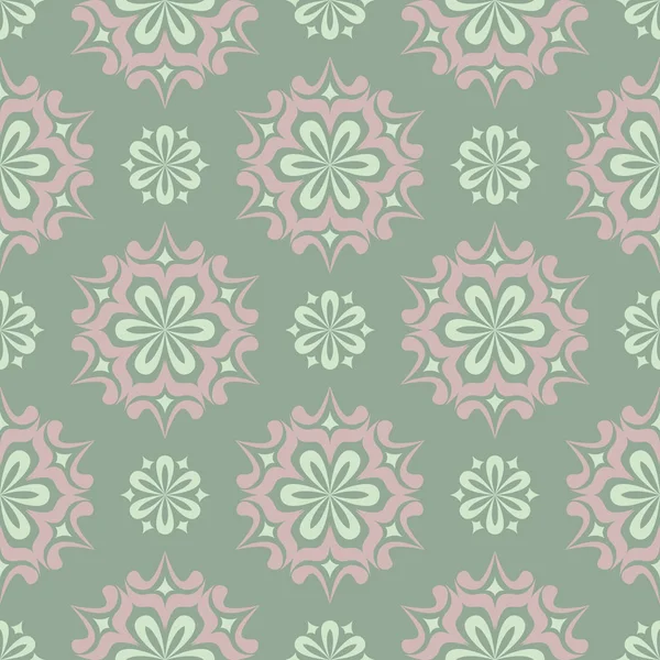 Zeytin yeşili çiçek Dikişsiz desen soluk pembe elemanları ile. Arka plan duvar kağıtları, Tekstil ve kumaş için çiçek tasarımları ile