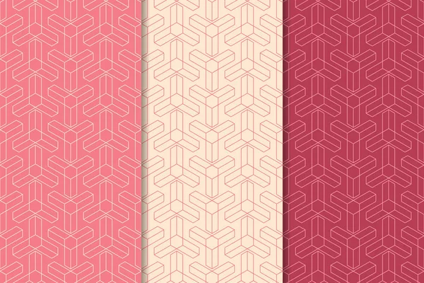 Kiraz kırmızı geometrik dikey Dikişsiz desen web, Tekstil ve duvar kağıtları için