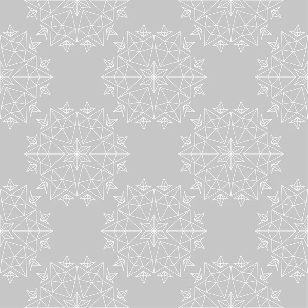 Gri arka plan üzerinde beyaz çiçek süsleme. Tekstil ve duvar kağıtları için seamless modeli