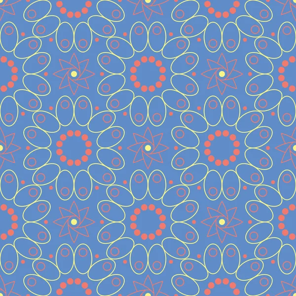 Çiçek tasarım ile mavi seamless modeli. Renkli arka plan duvar kağıtları, Tekstil ve kumaş için kırmızı sarı çiçek öğeleri ile