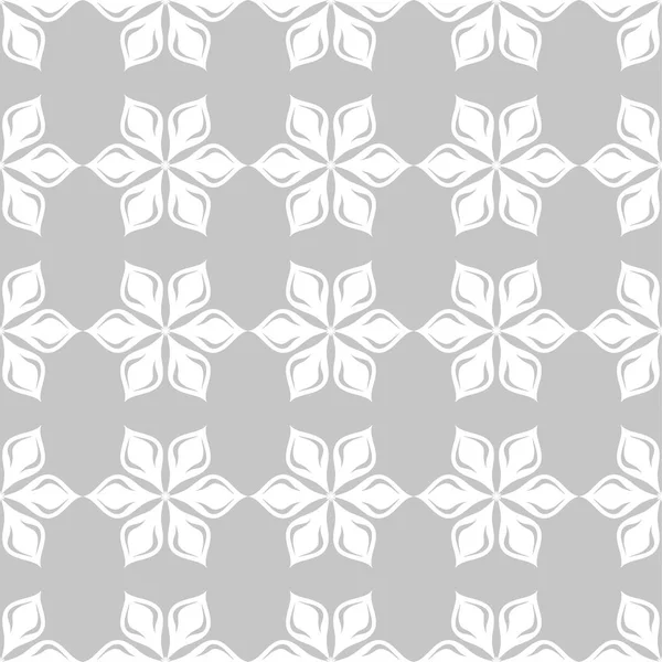 Gri arka plan üzerinde beyaz çiçekler. Tekstil ve duvar kağıtları için süs seamless modeli