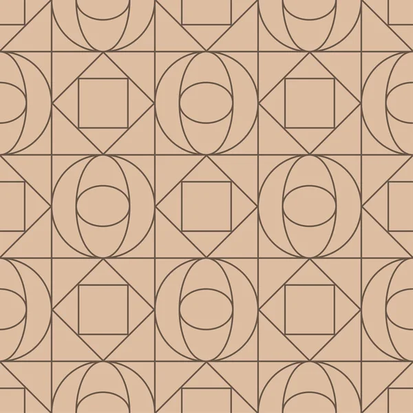Bej ve kahverengi geometrik yazdırın. Web, Tekstil ve duvar kağıtları için seamless modeli