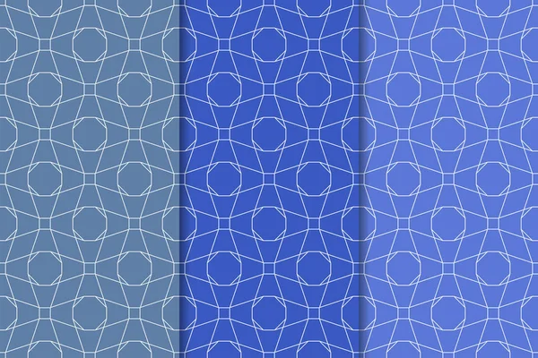 Web, Tekstil ve duvar kağıtları için dikey Dikişsiz desen mavi geometrik dizi