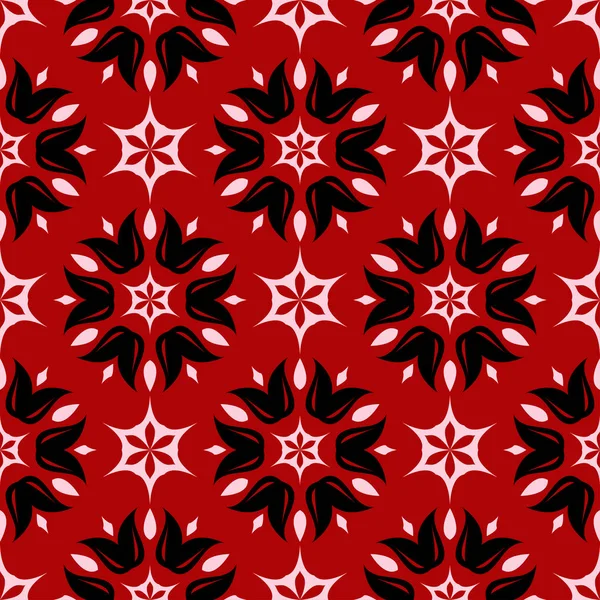 Kırmızı zemin üzerine çiçek seamless modeli. Arka plan duvar kağıtları, Tekstil ve kumaş için