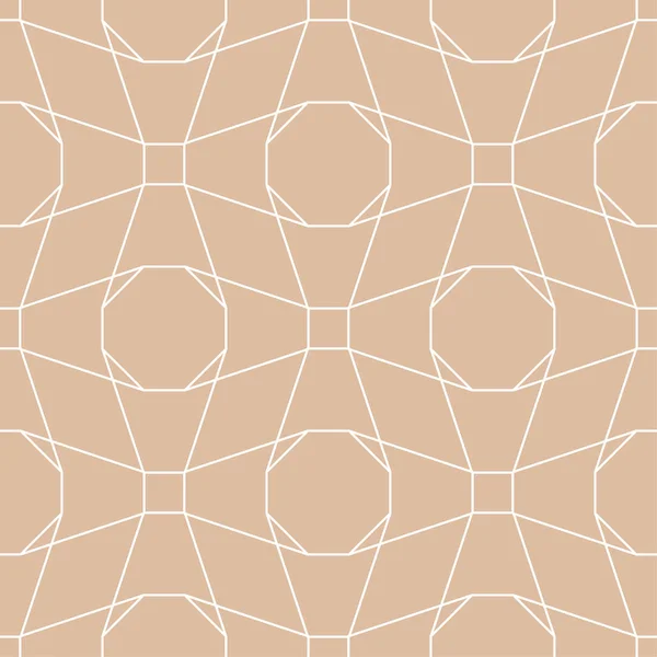 Ornement Géométrique Beige Modèle Sans Couture Pour Toile Textile Fonds — Image vectorielle