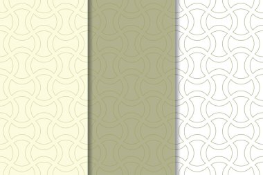 Web, Tekstil ve duvar kağıtları için dikey Dikişsiz desen zeytin yeşil ve beyaz geometrik dizi