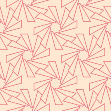 Kırmızı ve bej geometrik yazdırın. Web, Tekstil ve duvar kağıtları için seamless modeli