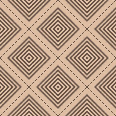 Geometrik süsleme. Bej ve kahverengi seamless modeli web, Tekstil ve duvar kağıtları için