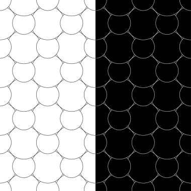 Geometrik süsler kümesi. Web, Tekstil ve duvar kağıtları için siyah ve beyaz Dikişsiz desen