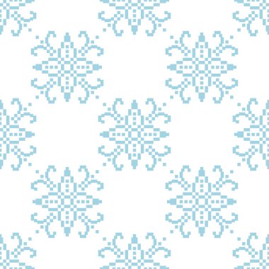 Beyaz zemin üzerine mavi çiçekler. Tekstil ve duvar kağıtları için süs seamless modeli