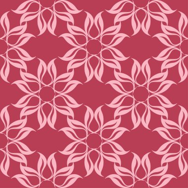 Çiçek tasarım kırmızı zemin üzerine. Tekstil ve duvar kağıtları için seamless modeli